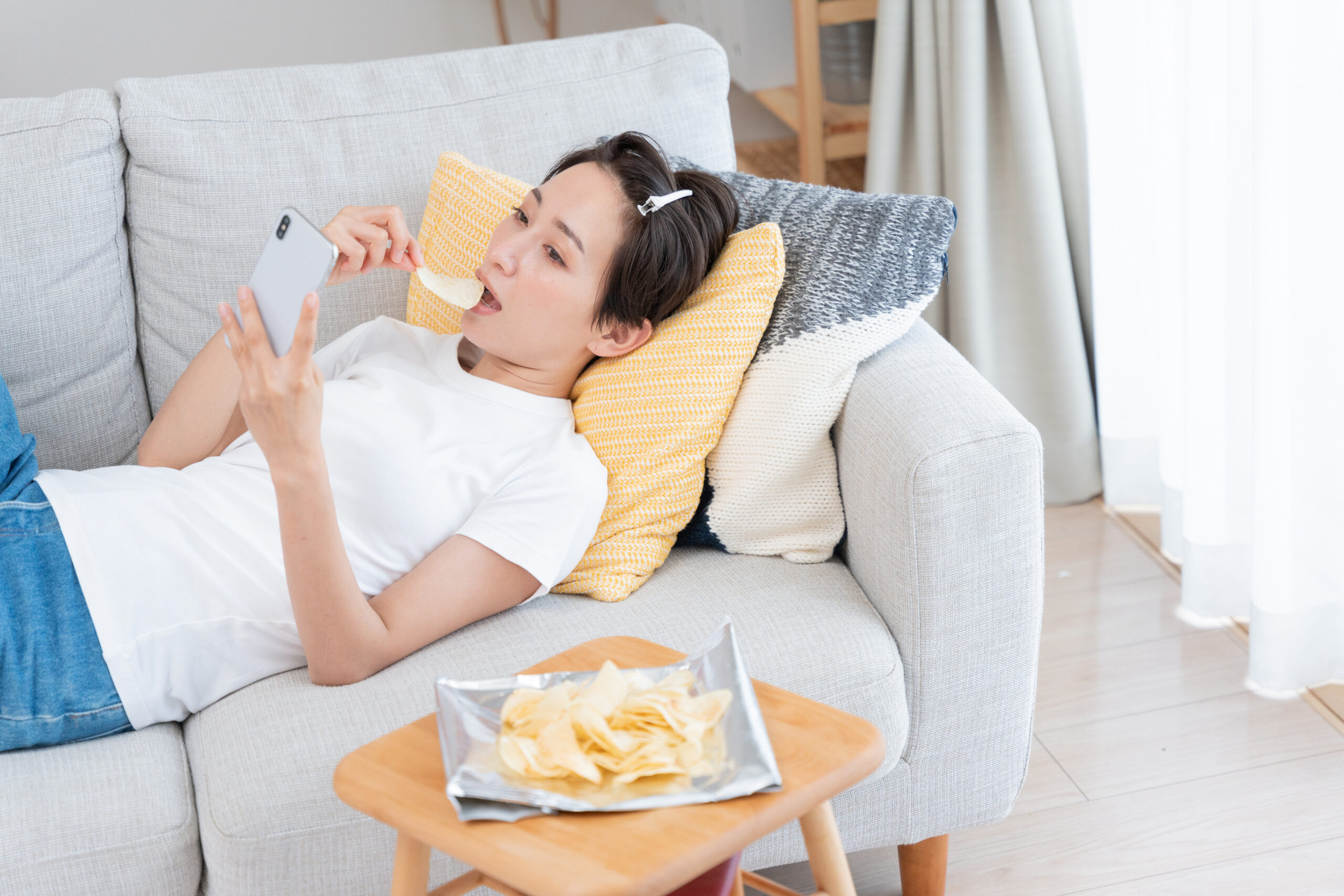 運動不足の女性